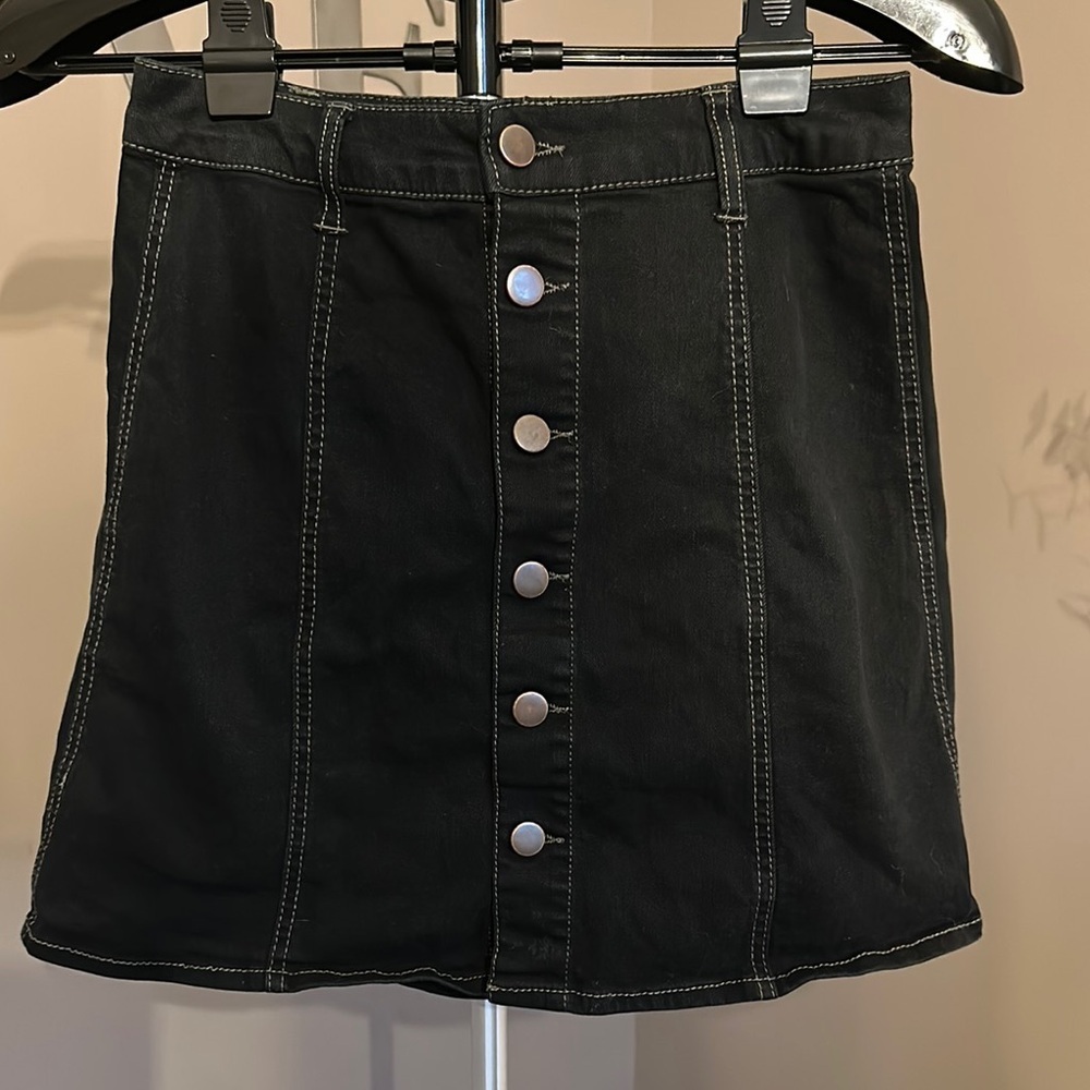 Grunge Vintage Falls Creek Black Mini Skirt
